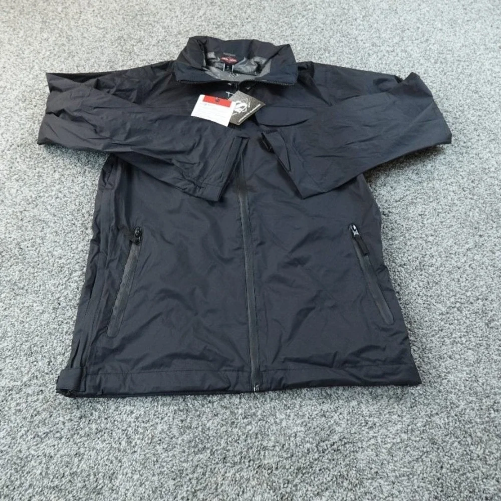 NEW‎ TRU SPEC Jacket Mens XS Black Waterproof Parka Full Zip Windbreaker Coat
